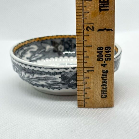 Vintage 1950s Wood and Sons, England Woodland pattern Ironstone trinket Bowl - Picture 12 of 12